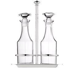christofle oil & vinegar cruet set albi  silver plated 1