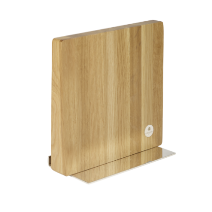 Oak Knife Block with Cookbook & Tablet Holder