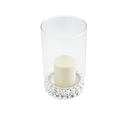 Silver-Plated and Borosilicate Glass Hurricane