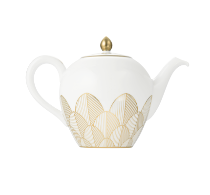 Porcelain Round teapot 1,5L - Gold