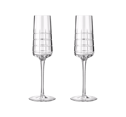 christofle set of 2 crystal champagne flutes 0