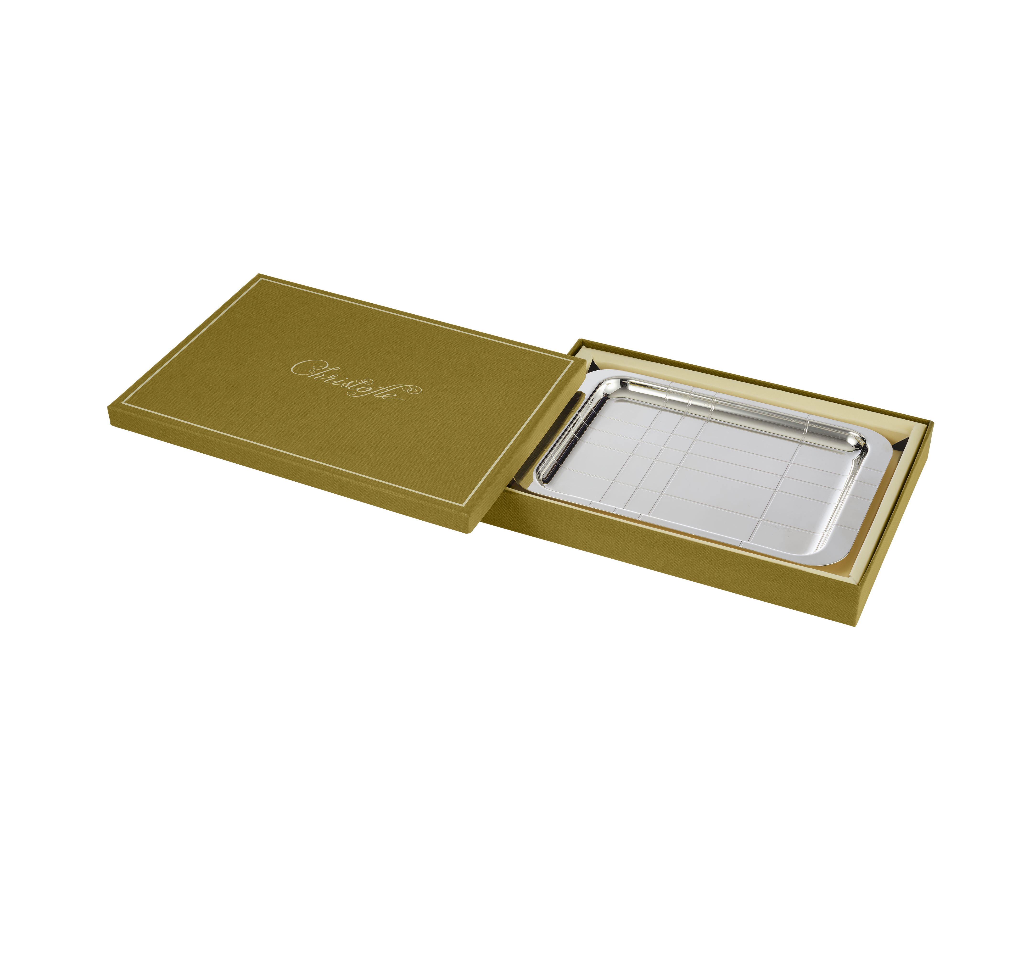 christofle silver-plated rectangular tray - 8 x 6 in 3