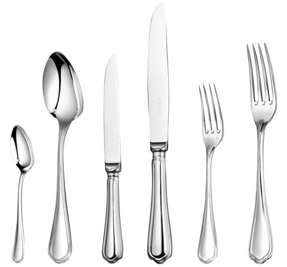 christofle flatware set for 12 people (110 pieces) - imperial chest  sp 1