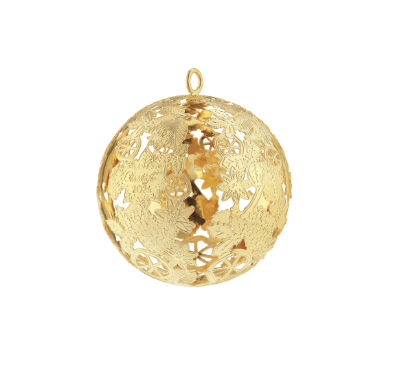 Silver-Plated Christmas Ornament 2025 Edition - Gold