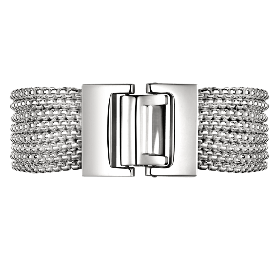 christofle multi row small bracelet madison style  sterling silver 1