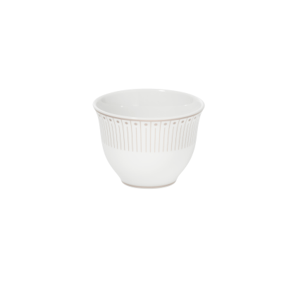 Set of 2 Porcelain Tea & Coffee Cups Platinum Finish
