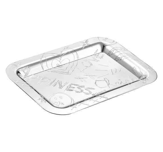 christofle tray 10x15 cm graffiti  silver plated 0