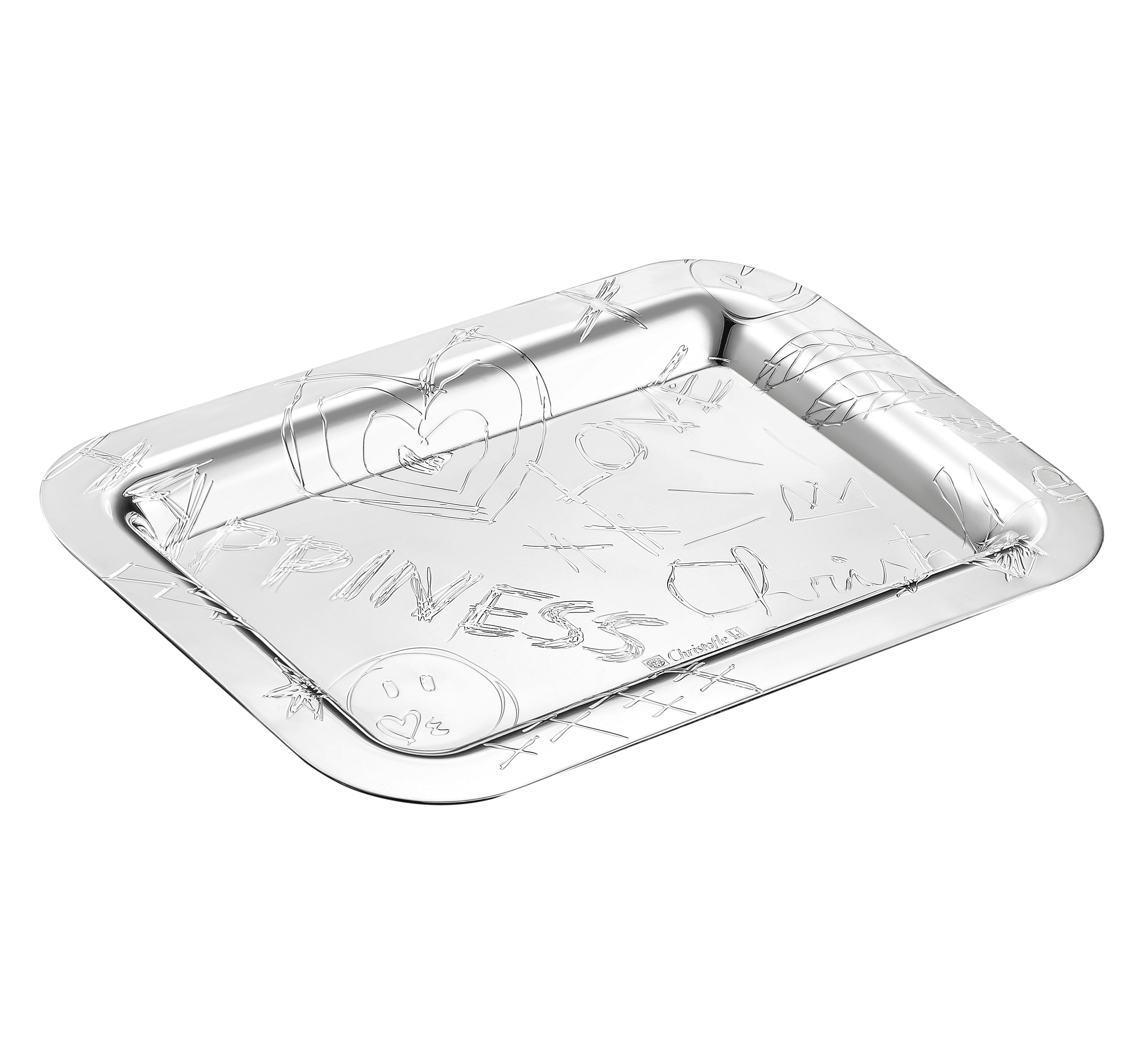 christofle plateau rectangulaire en métal argenté - 10 x 15 cm 1