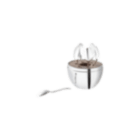 christofle Ensemble 6 cuillères à espresso en métal argenté avec écrin