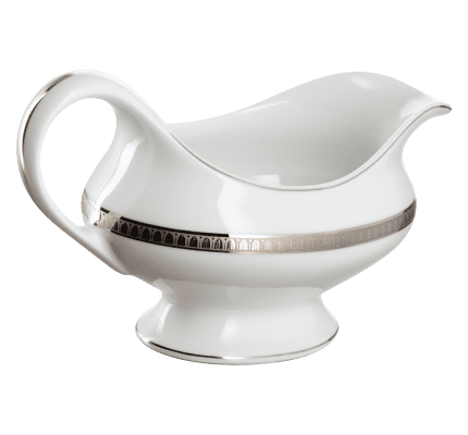 christofle porcelain sauce plate platinum finish 1