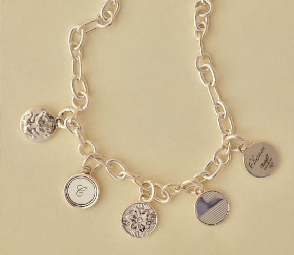christofle sterling silver medal - ondulations 14