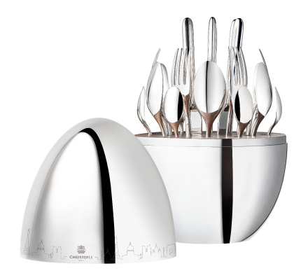 christofle 24-piece silver-plated flatware set - paris 1