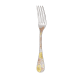 christofle partially gilded silver plated dinner fork - pink and yellow gold 2