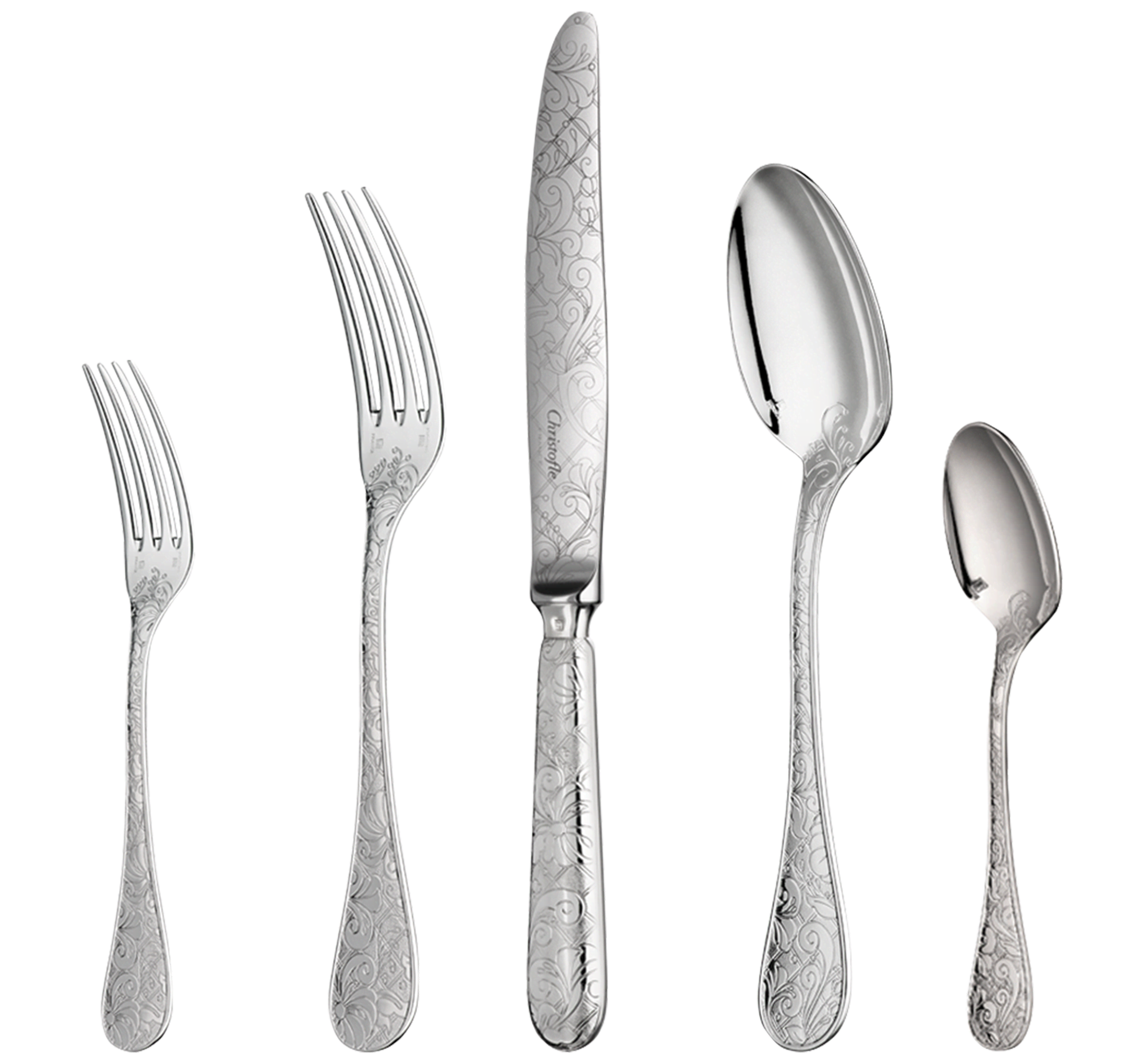 75 Piece Silver Plated Flatware Set with Chest Jardin d Eden
