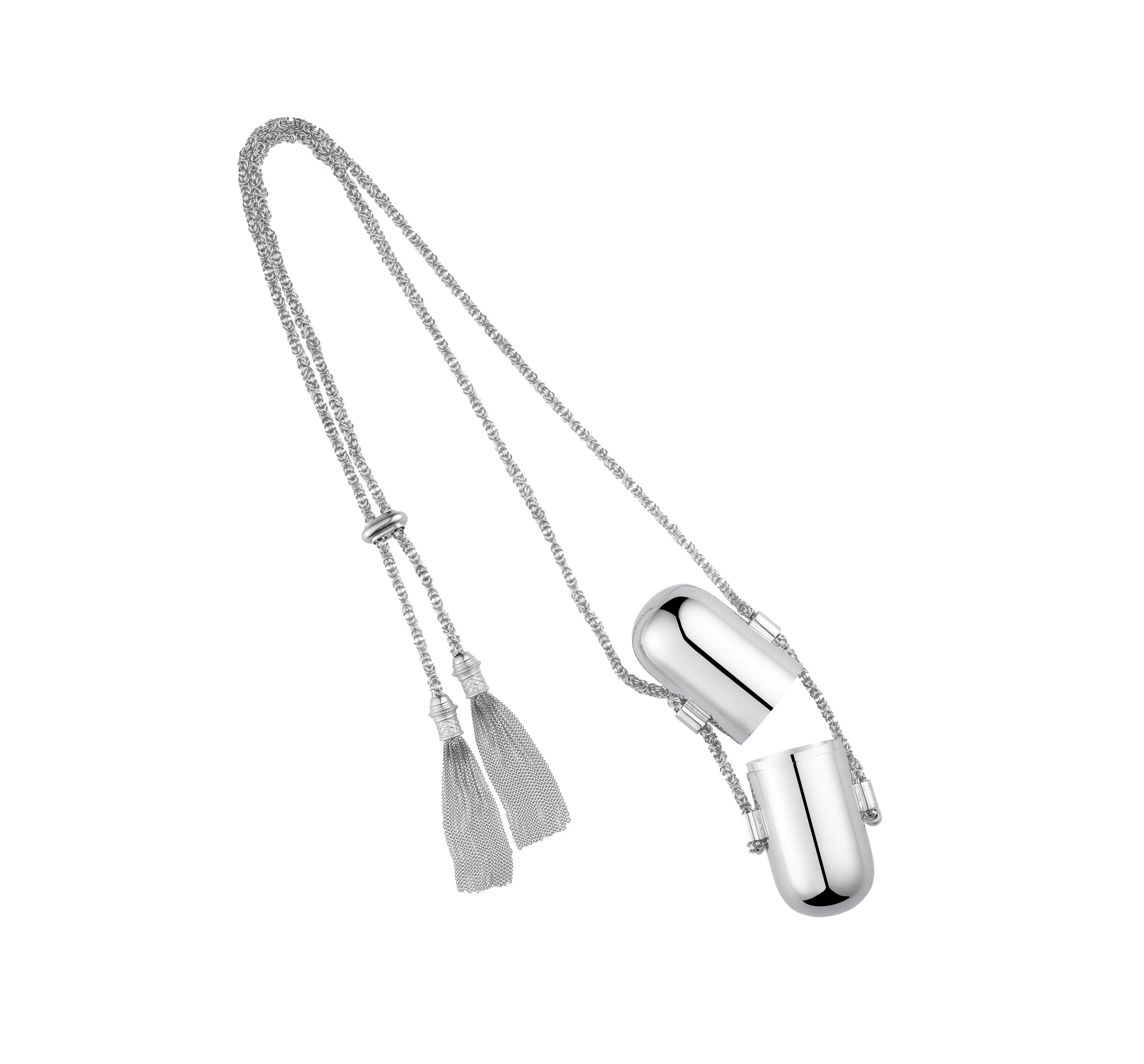 christofle sterling silver necklace lipstick box 0