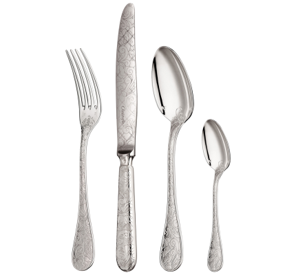 christofle 4-piece sterling silver flatware set 0