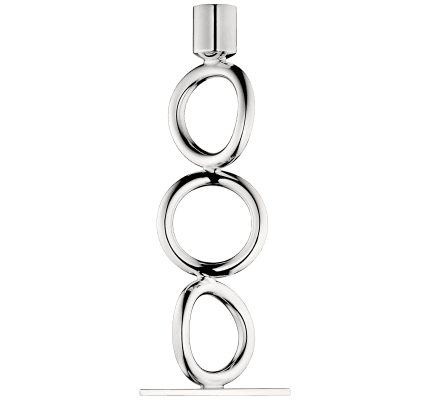 christofle 3 ring candlestick vertigo  silver plated 2