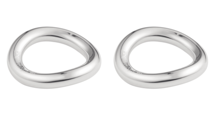 christofle set of 2 knife / chopstick rests vertigo ss silver plated 0