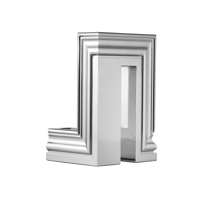 2-light Chrome Aluminium Candelabra