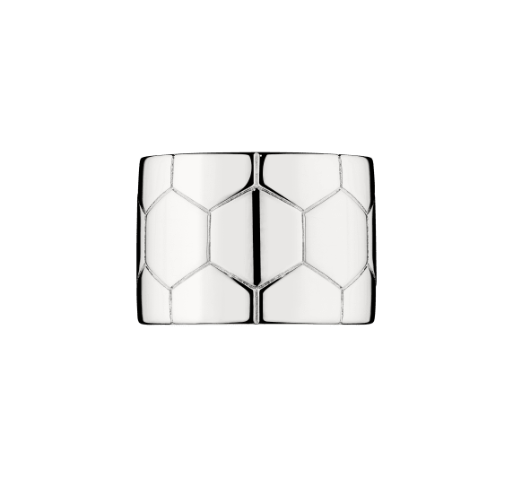 christofle code royale sterling silver hexagon bangle ring 1