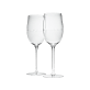 Set of 2 Lead-Free Crystal White Wine Glasses Perles