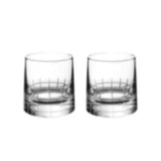 christofle Set of 2 crystal old fashioned glasses