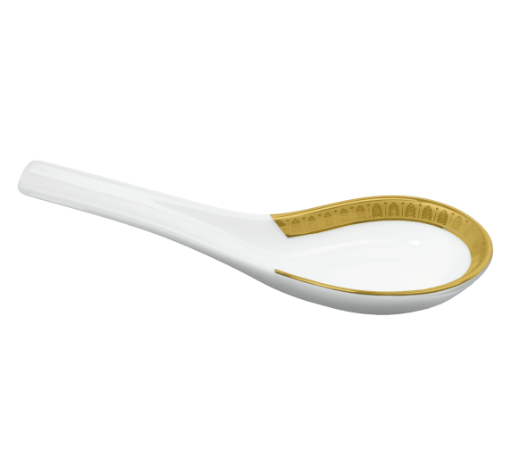 christofle porcelain chinese spoon gold finish 1