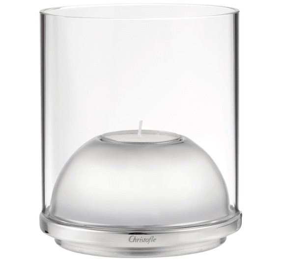 christofle small stainless steel & glass hurricane 1