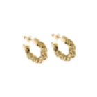 christofle Boucles d'Oreilles Créoles en argent massif Doré 18 carats