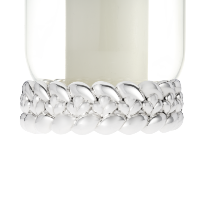 Silver-Plated and Borosilicate Glass Hurricane