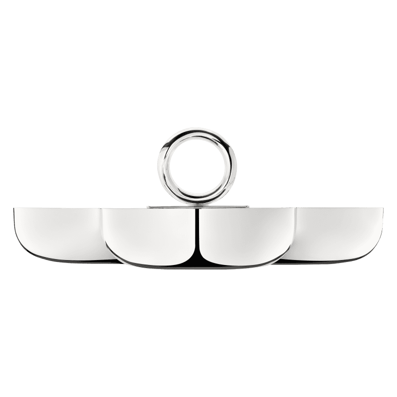 Medium Silver-Plated 3-Bowl Snack Dish Vertigo, Christofle