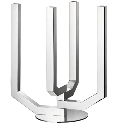 christofle stainless steel 4-arm candelabra 1