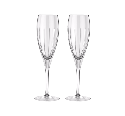 christofle set of 2 crystal champagne flutes 1
