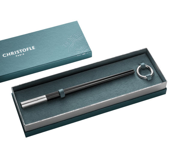 christofle black chinese chopsticks and vertigo chopsticks rest 1