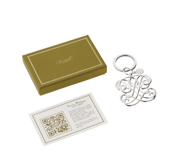 christofle sterling silver key chain lp - louis philippe  3