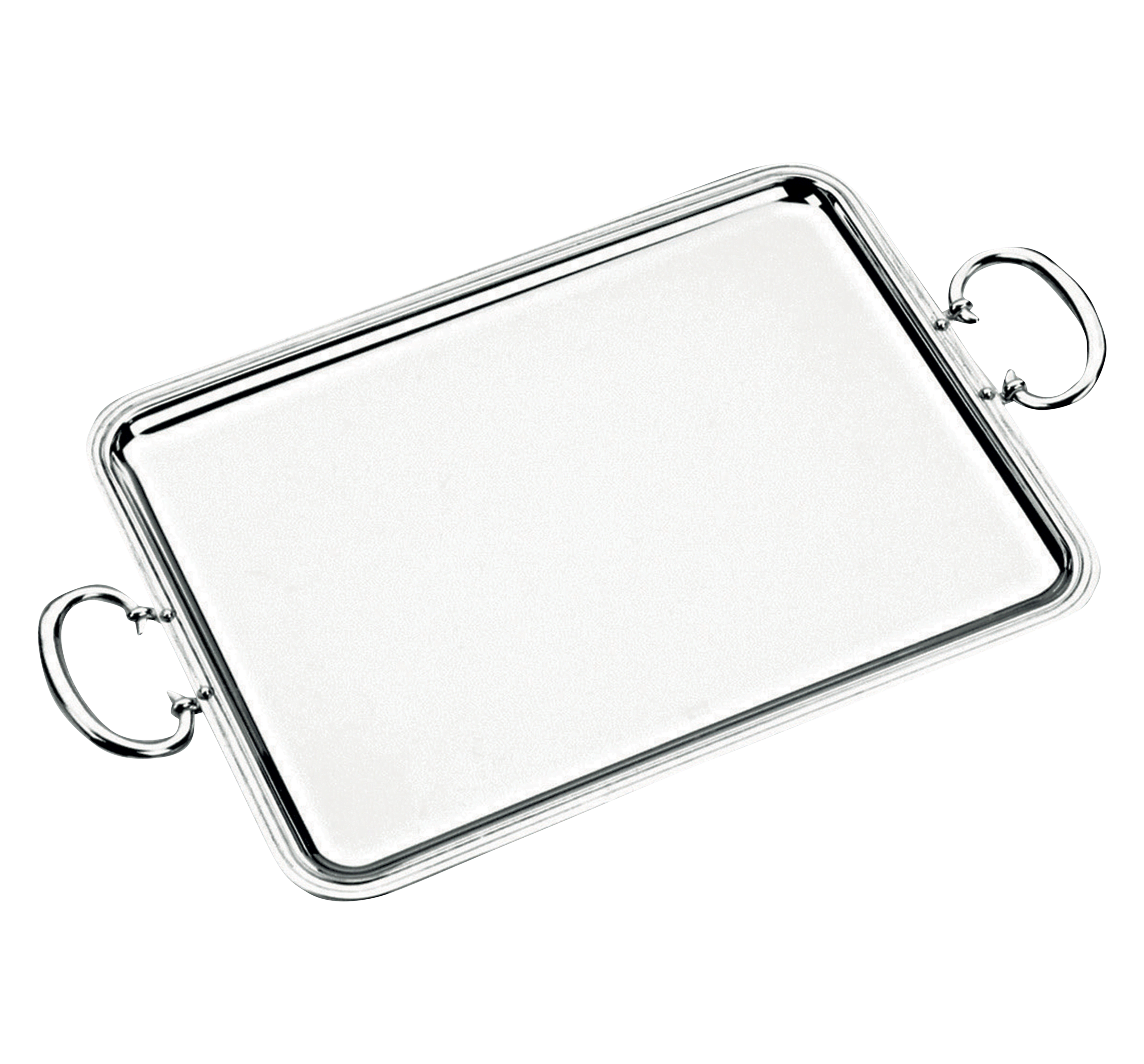 christofle plateau rectangulaire à anses en métal argenté - 53 x 42 cm 1