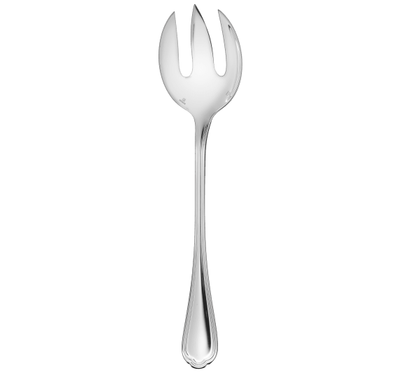 christofle salad serving fork spatours  silver plated 1