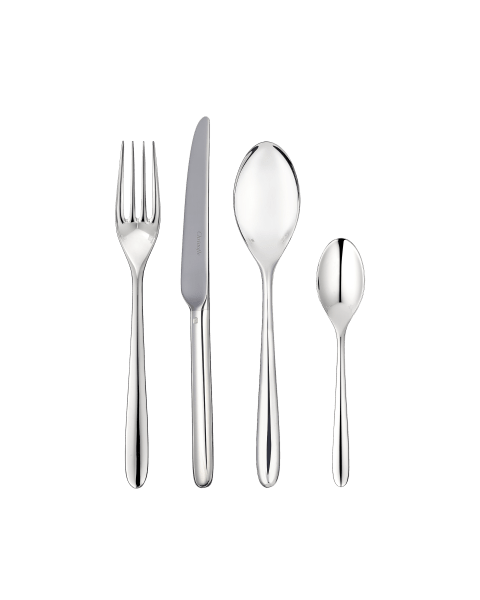 24-Piece Silver Plated Flatware Set for 6 people