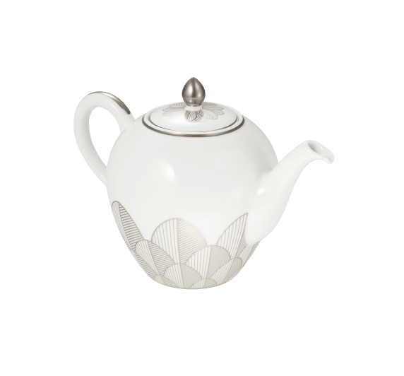 Porcelain Round teapot 1,5L - Platinum