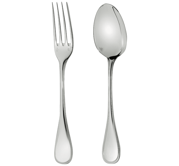 christofle flatware set for children (2 pieces) perles  silver plated 1