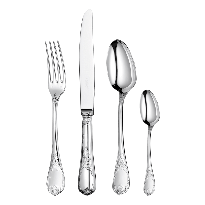 24-Piece Silver-Plated Flatware Set with Storage Box Marly