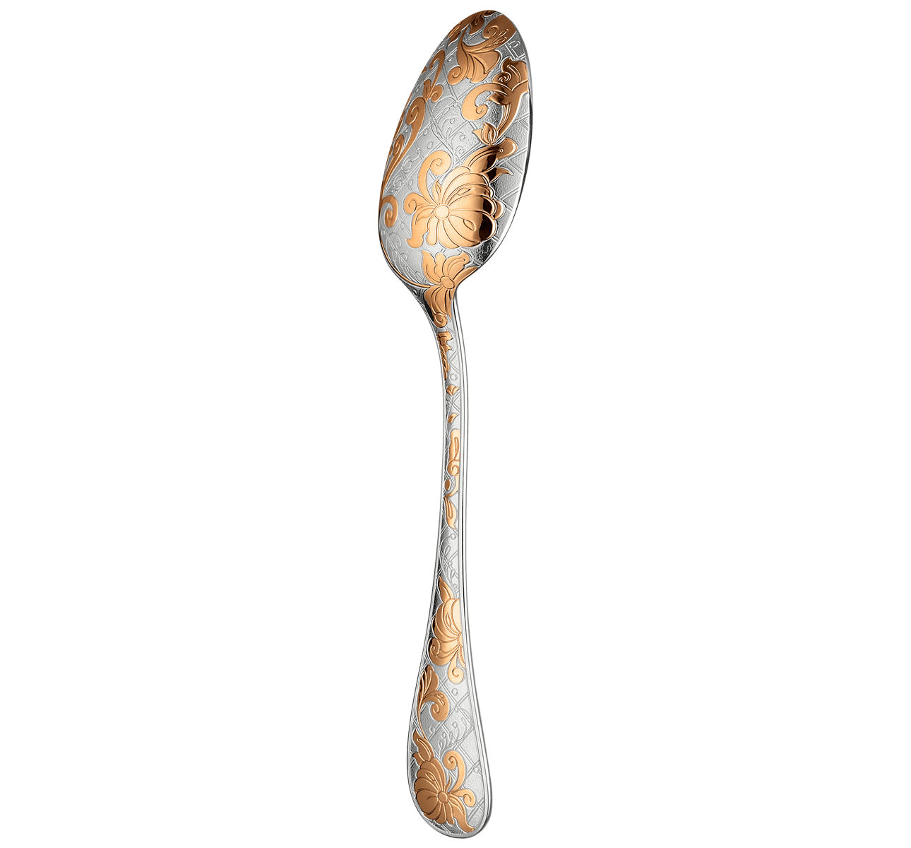 christofle partially gilded silver plated table spoon  3