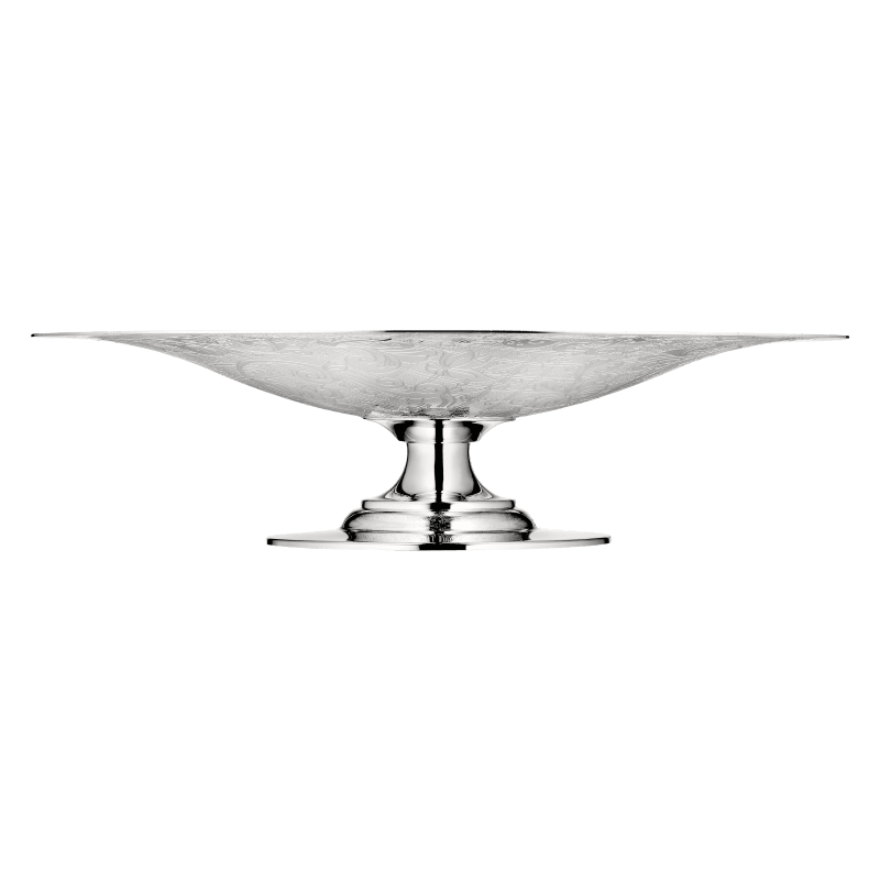 Silver-Plated Fruit Bowl with Pedestal Base Jardin d'Eden