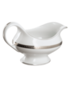 christofle Porcelain Sauce Plate Platinum finish