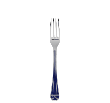 christofle silver-plated dinner fork - marbled blue 1