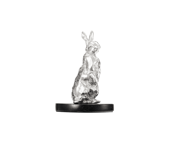 christofle standing rabbit in sterling silver - haute orfèvrerie 1