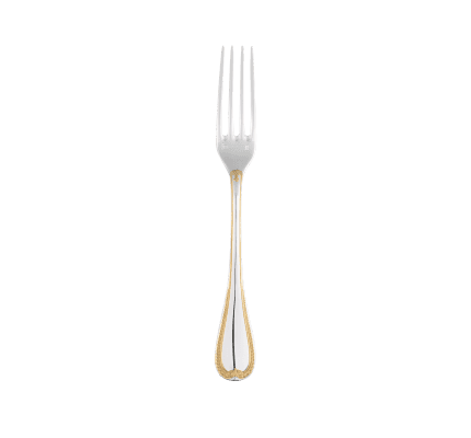 christofle partially gilded silver-plated dinner fork 0