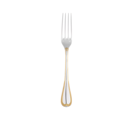 christofle partially gilded silver-plated dinner fork 0