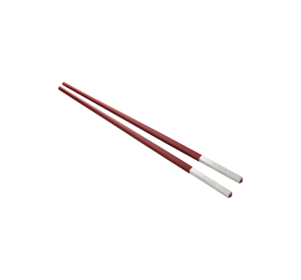 christofle set of two red chinese chopsticks and chopsticks rests 2