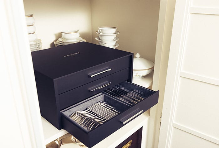 Kitcheniva Flatware Storage Chest With Clear Lid Fabric Container